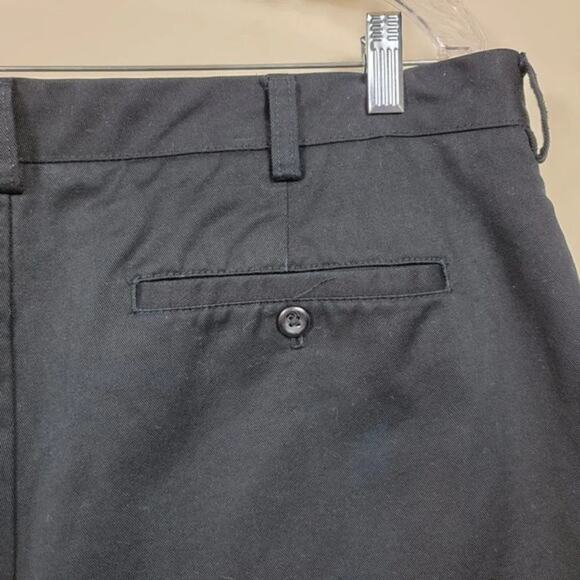 Van Heusen Mens Pants Black Size 38x34 Classic Cotton Dress Work Trousers - Picture 8 of 11
